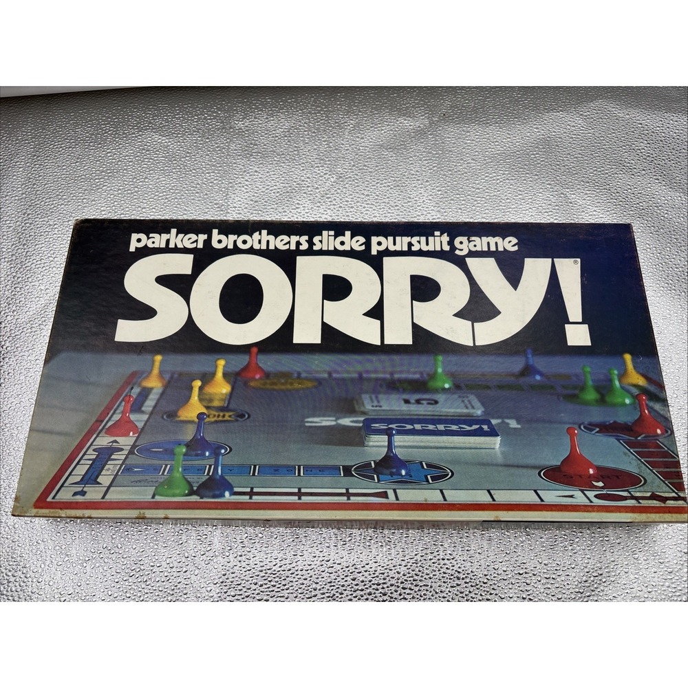 Vintage Sorry Board Game with Inserts Parker Brothers 1972 NO 390 USA